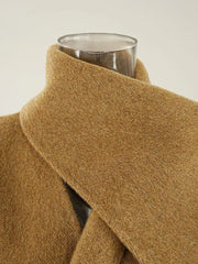 Woolen Scarf Collar Coat