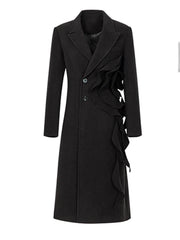 Appliques Woolen Coat