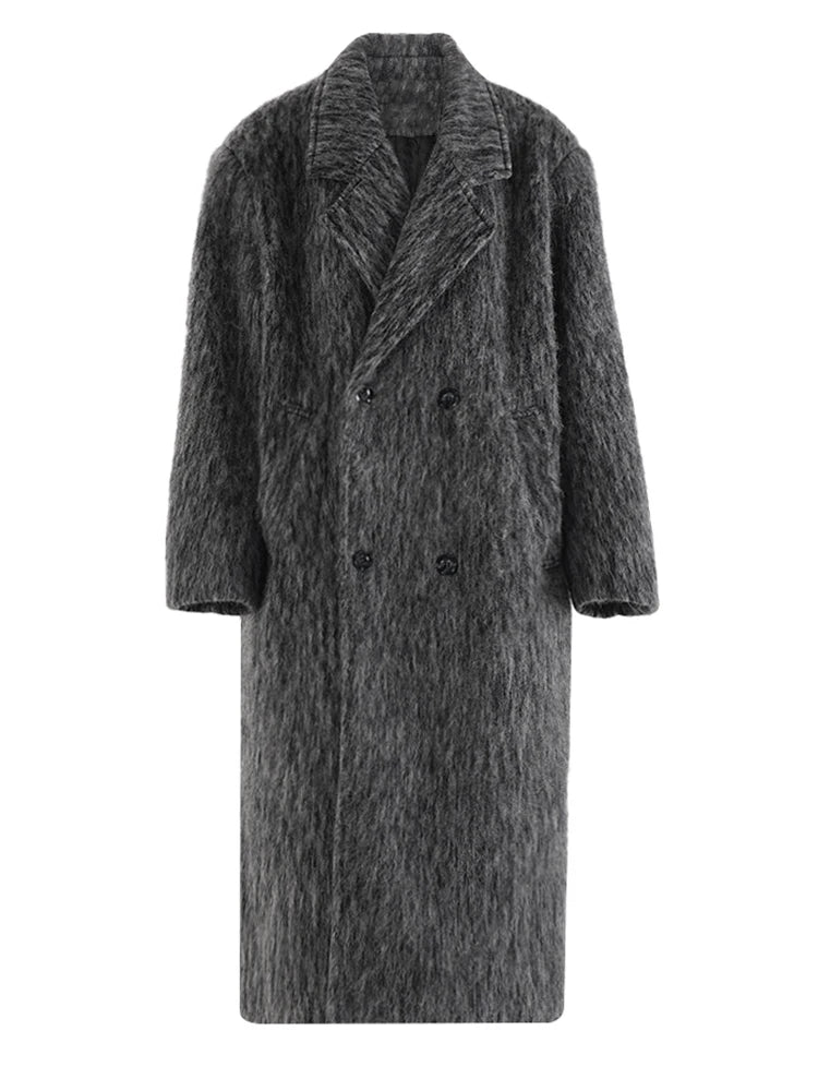 Thick Gray Woolen Coat