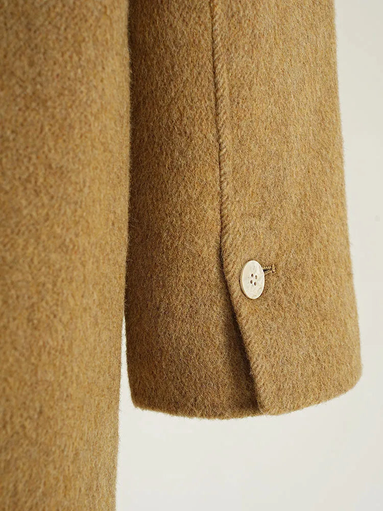 Woolen Scarf Collar Coat