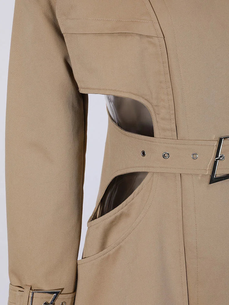 Cut-out Trench Coat