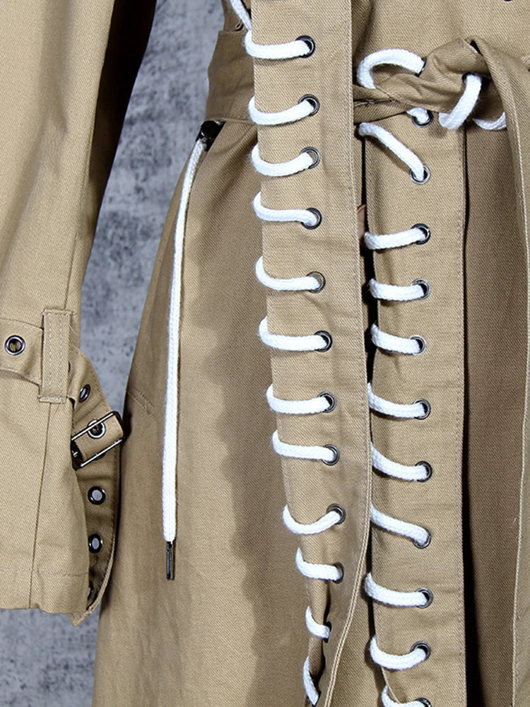 Trench Lapel Windbreaker Jacket