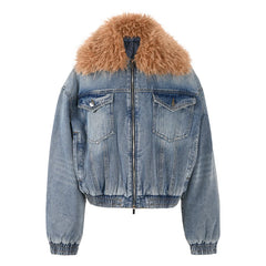 Denim Cotton-padded Jacket