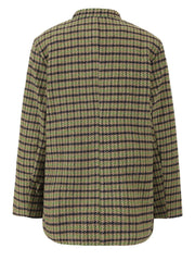 Green Plaid Woolen Jacket