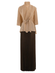 Pleated Blouse & Skirt Set