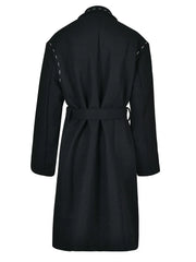 Topstitched Belted Trench Coat