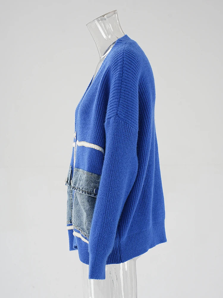 Denim Pocket Sweater