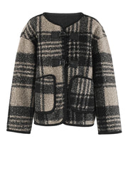 Plaid Woolen Coat