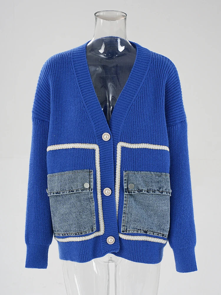 Denim Pocket Sweater