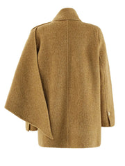 Woolen Scarf Collar Coat