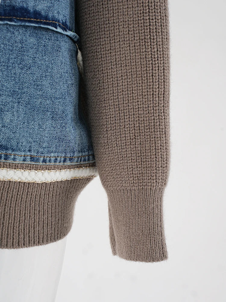 Denim Pocket Sweater