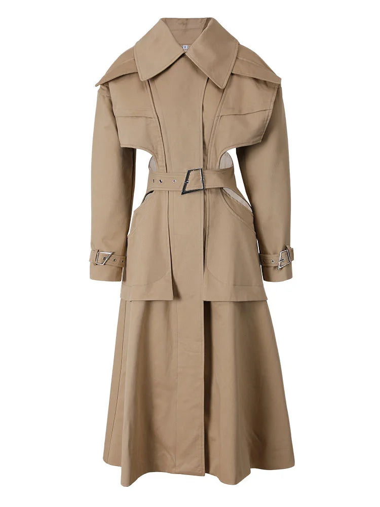 Cut-out Trench Coat