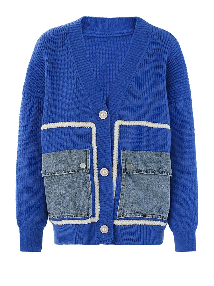 Denim Pocket Sweater