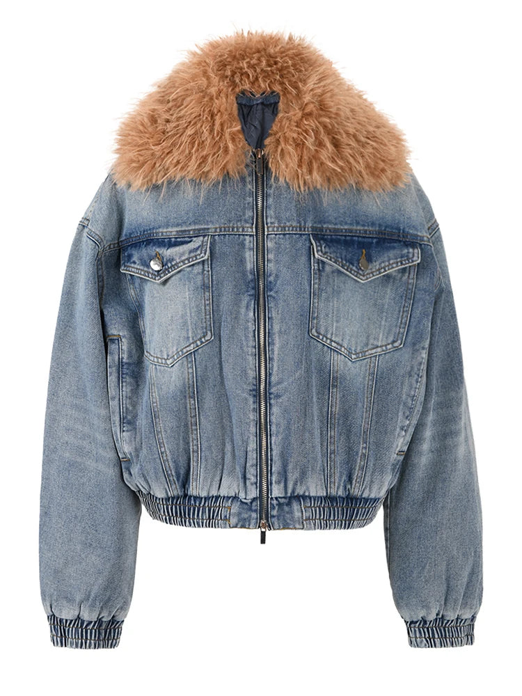 Denim Cotton-padded Jacket