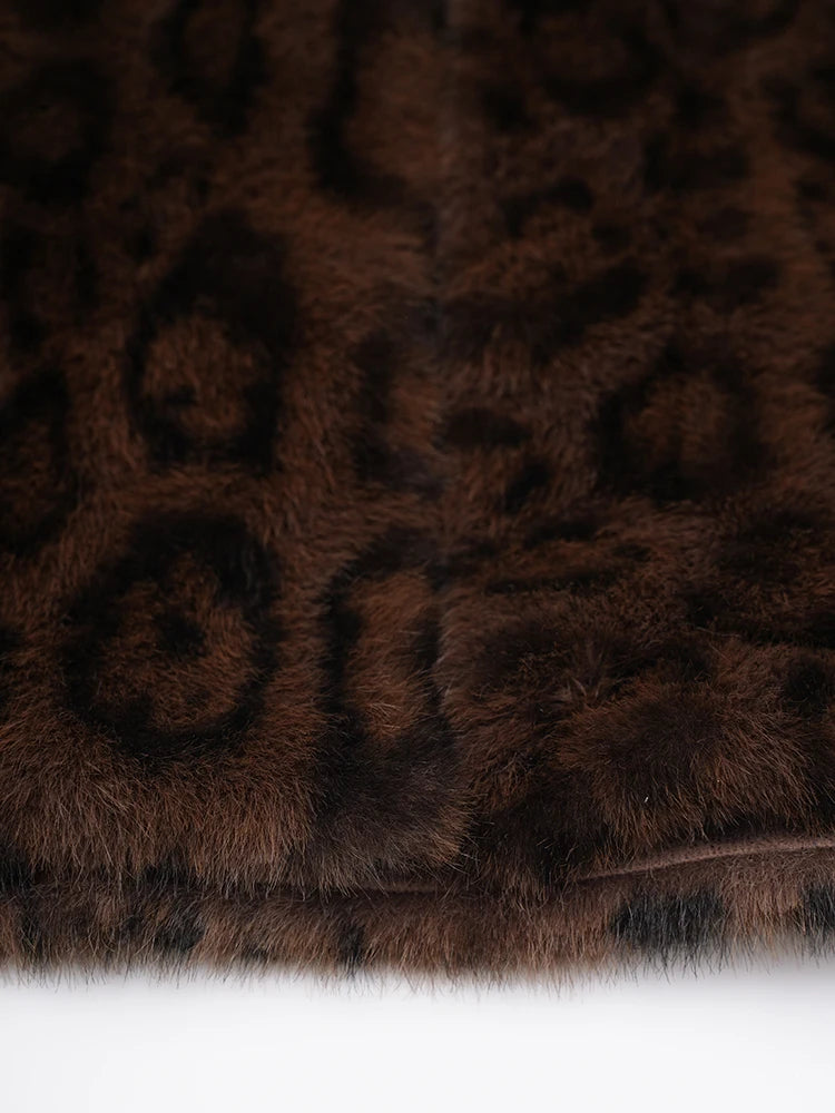 Leopard Print Faux Fur Jacket