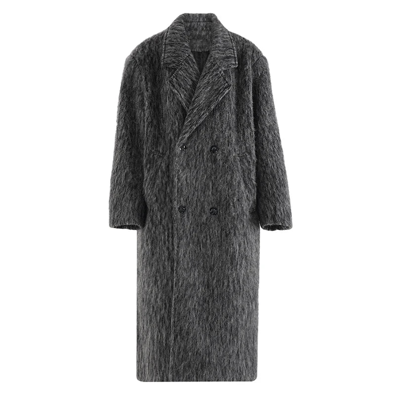 Thick Gray Woolen Coat