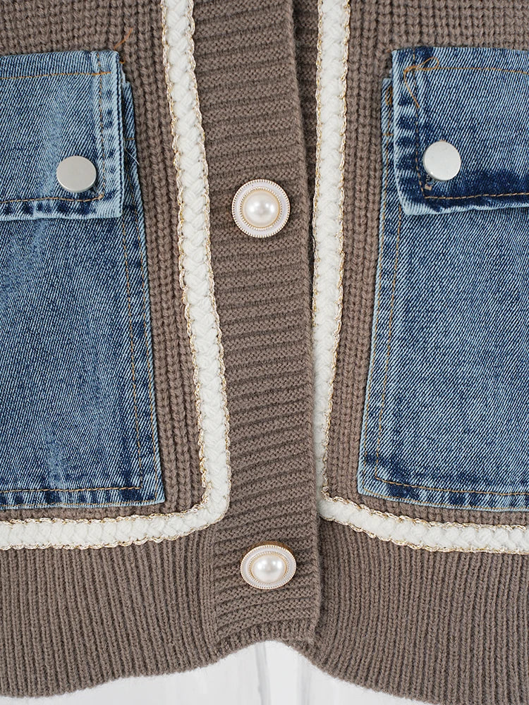 Denim Pocket Sweater