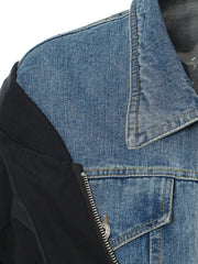 Denim Color-block Jacket