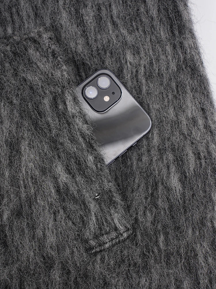 Thick Gray Woolen Coat