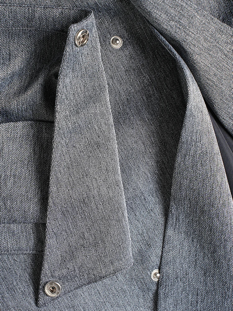 Gray Luxe Blazer with Pockets