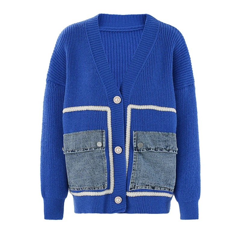 Denim Pocket Sweater