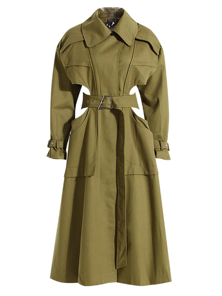 Cut-out Trench Coat