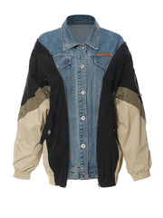 Denim Color-block Jacket