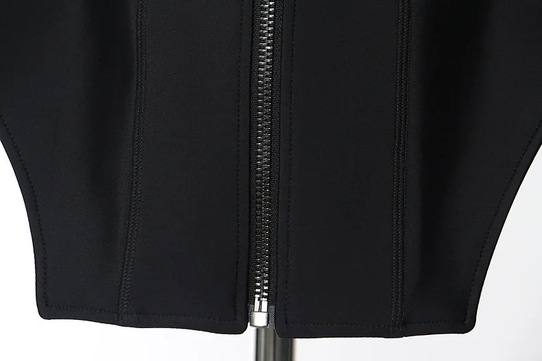 Lapel Zipper Waist Coat