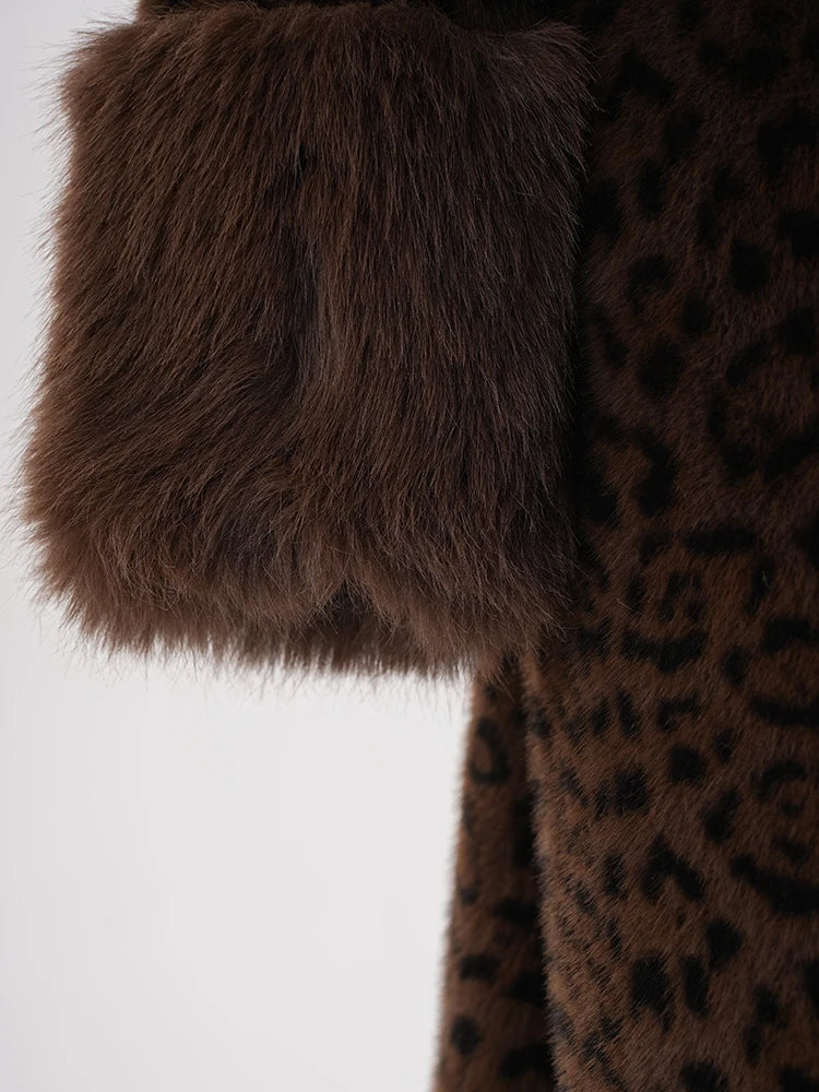 Leopard Print Faux Fur Jacket