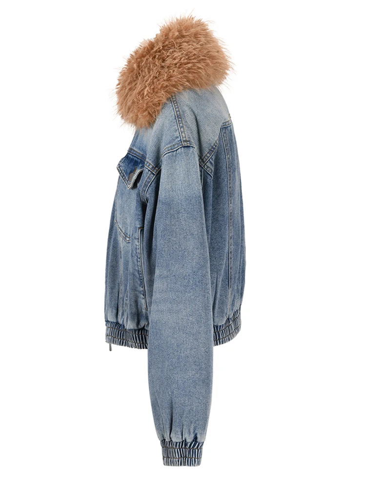 Denim Cotton-padded Jacket