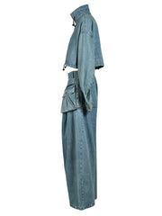 Denim Dream Jacket & Wide Leg Pant Set