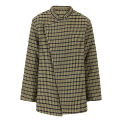 Green Plaid Woolen Jacket