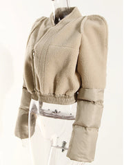 Cotton-padded Cropped Coat