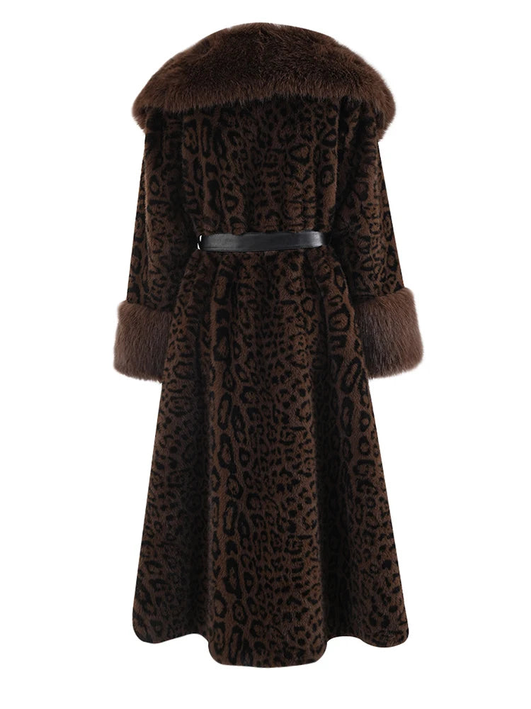 Leopard Print Faux Fur Jacket