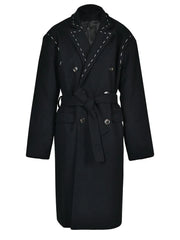 Topstitched Belted Trench Coat